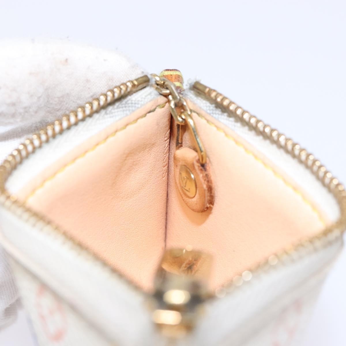 Louis Vuitton Pochette Clés Monogram Canvas, WHITE, CANVAS, Wallets