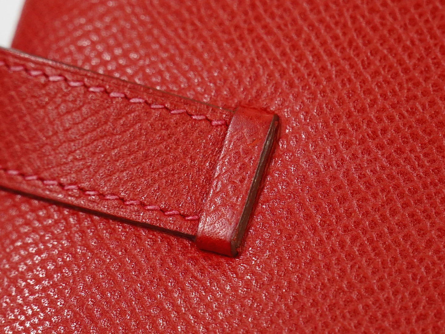 Hermes Bearn Wallet Epsom, RED, LEATHER, Wallets
