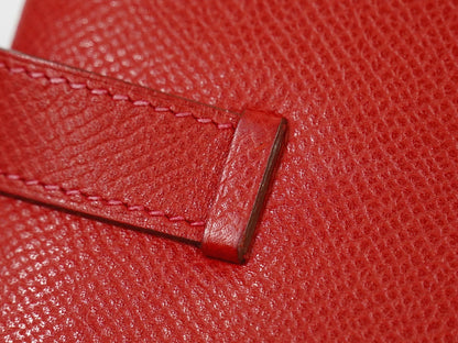 Hermes Bearn Wallet Epsom, RED, LEATHER, Wallets