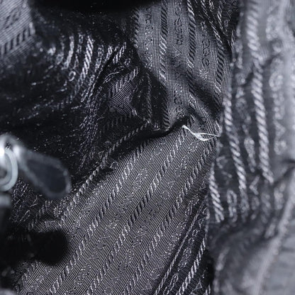 Prada Bow Convertible Tote Tessuto, BLACK, NYLON, Handbag