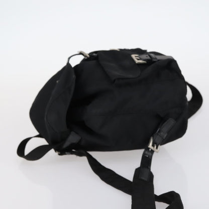 Prada Double Front Pocket Backpack Tessuto, BLACK, NYLON, Backpack