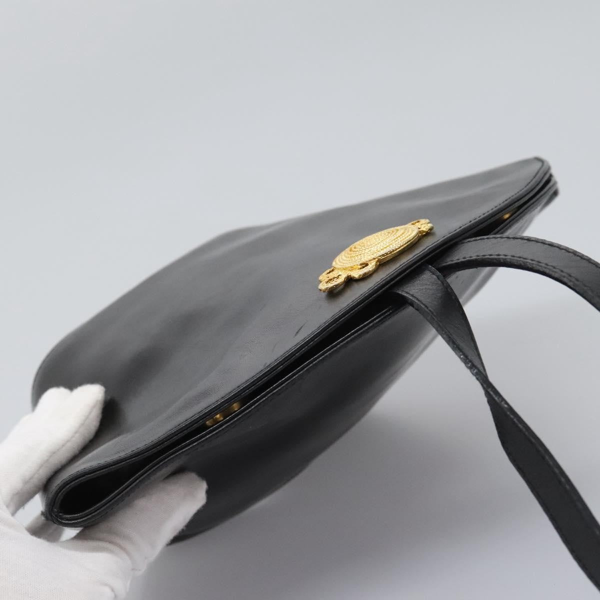 Salvatore Ferragamo Vintage Shoulder Bag Leather, BLACK, LEATHER, Shoulder bag