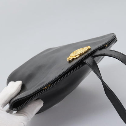 Salvatore Ferragamo Vintage Shoulder Bag Leather, BLACK, LEATHER, Shoulder bag