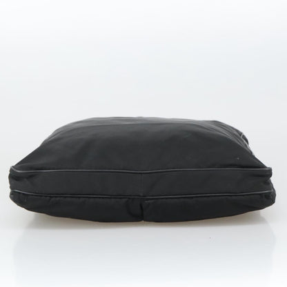 Prada Flat Messenger Bag Tessuto, BLACK, NYLON, Shoulder bag