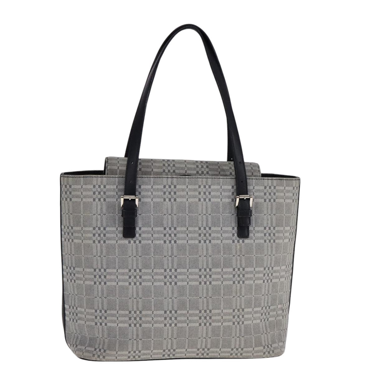Burberry Nova Check Tote Canvas and Leather, GRAY, CANVAS, Tote bag
