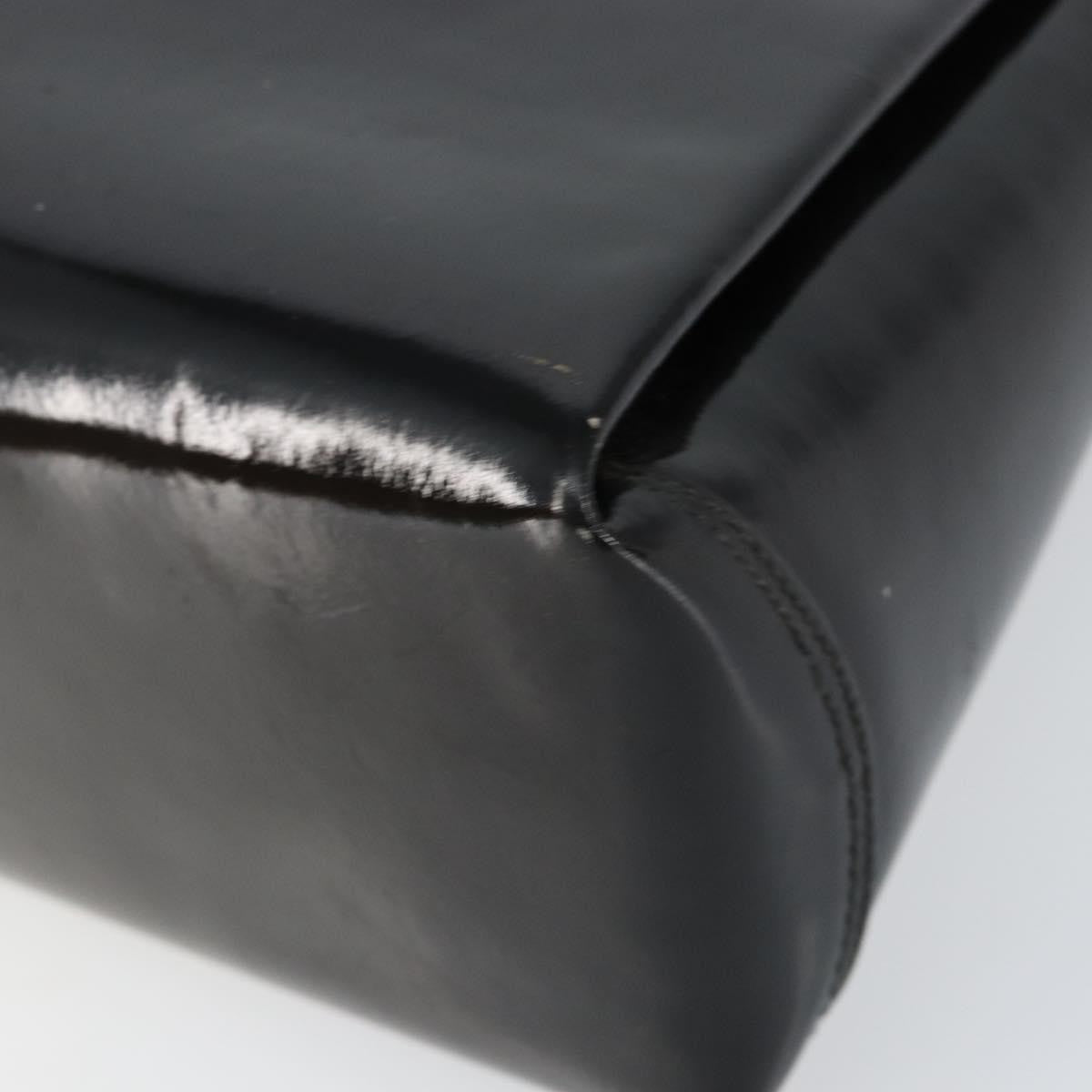 Gucci Vintage Handbag Enamel, BLACK, PATENT_LEATHER, Handbag