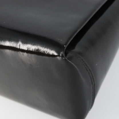 Gucci Vintage Handbag Enamel, BLACK, PATENT_LEATHER, Handbag