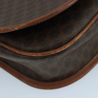 Celine Macadam Shoulder Bag PVC Leather, BROWN, CANVAS, Shoulder bag