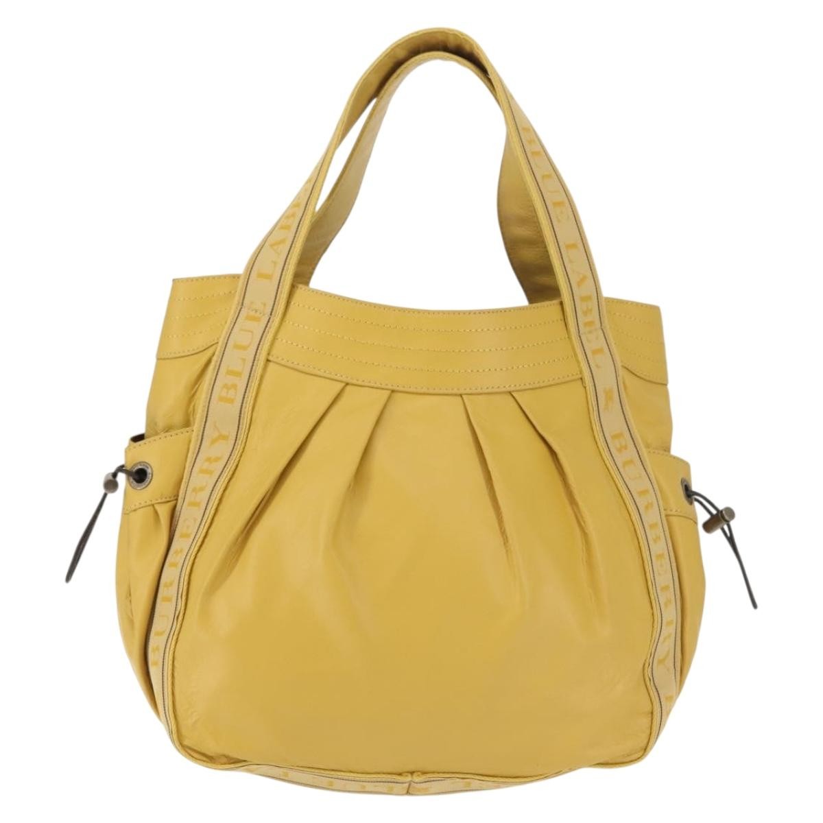 Burberry Blue Label Tote Bag Leather, YELLOW, LEATHER, Tote bag