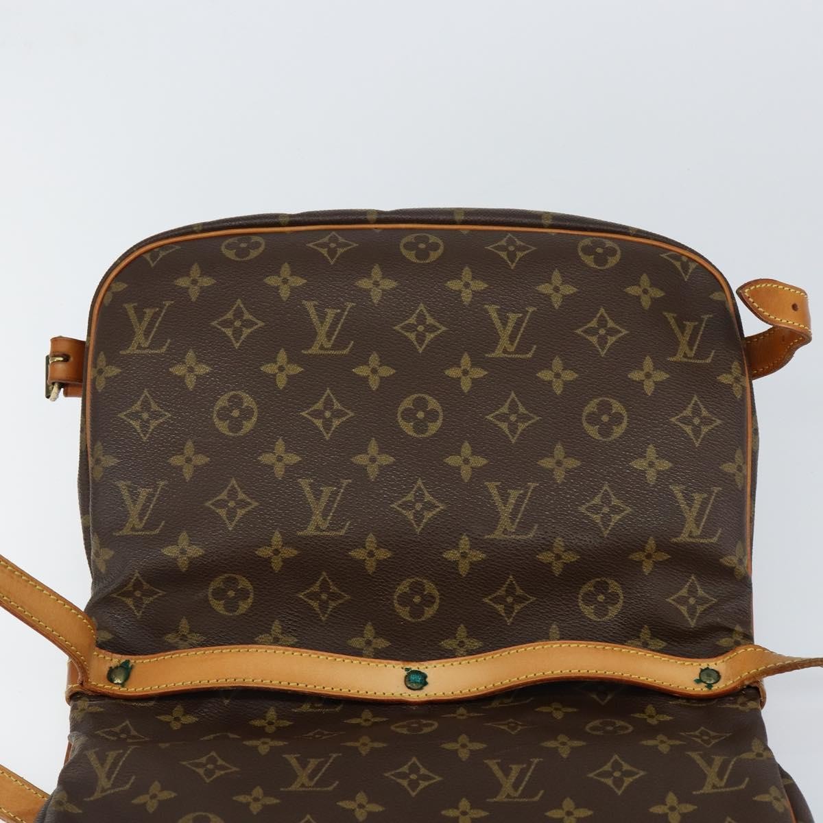 Louis Vuitton Saumur Handbag Monogram Canvas, BROWN, CANVAS, Shoulder bag