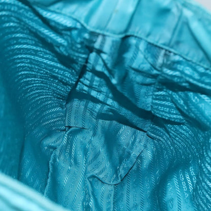 Prada Zip Top Messenger Bag Tessuto, TURQUOISE, NYLON, Shoulder bag