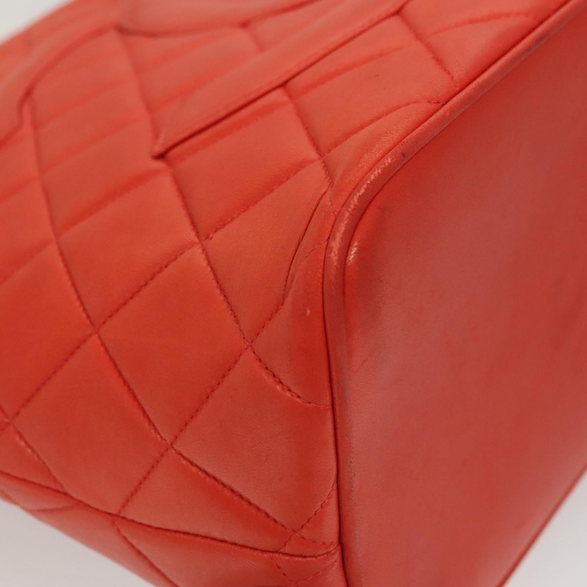 Chanel Medallion Tote Quilted Lambskin, ORANGE, LEATHER, Tote bag