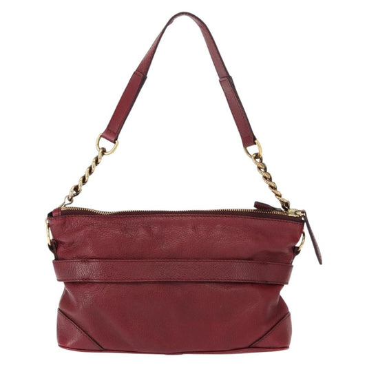 Burberry Shoulder Bag Leather, RED, LEATHER, Shoulder bag