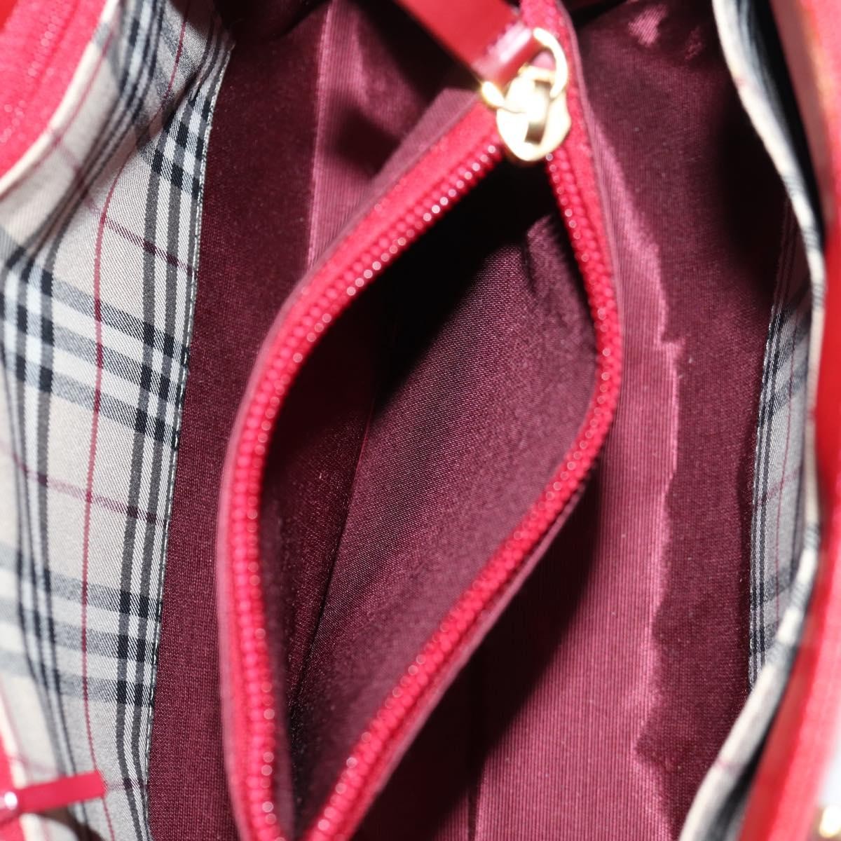 Burberry Vintage Handbag Leather, RED, LEATHER, Handbag