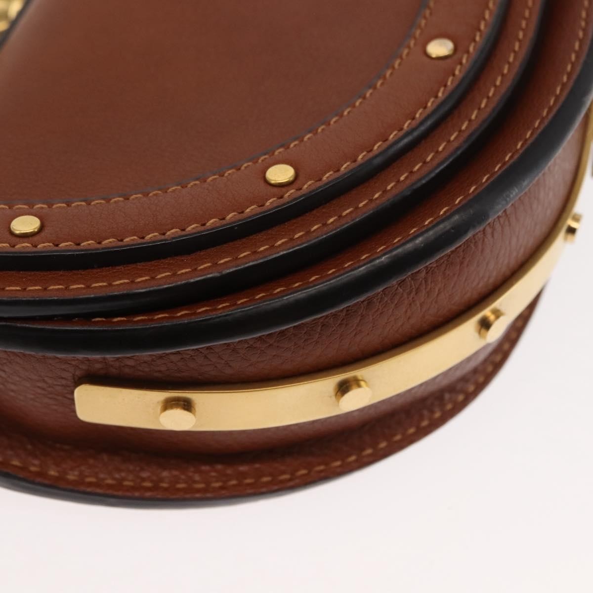 Chloe Nile Crossbody Bag Leather, BROWN, LEATHER, Crossbody bag