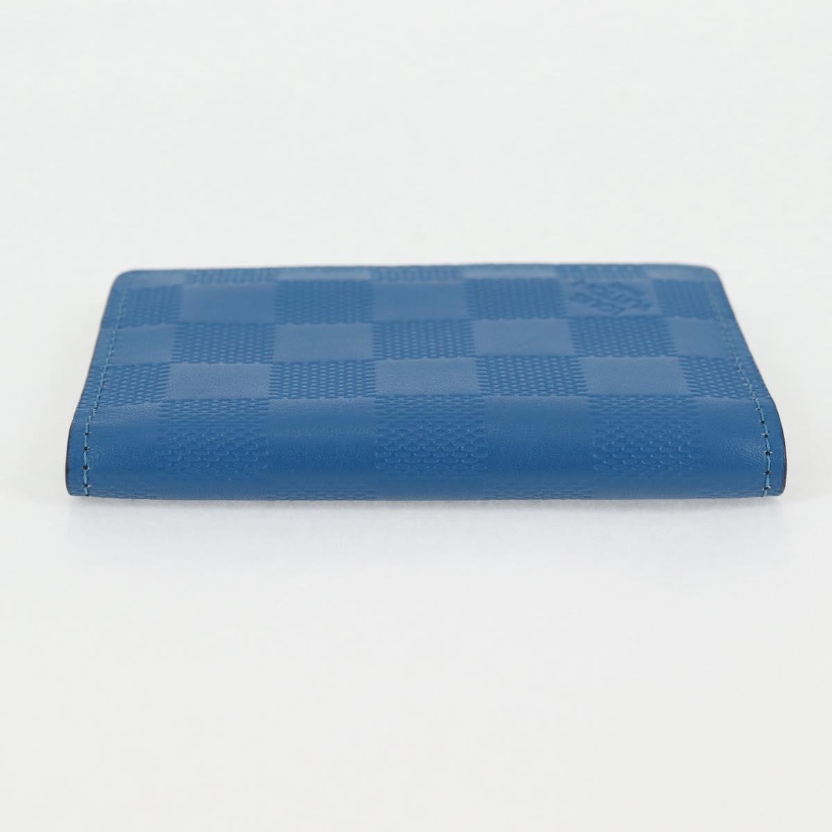 Louis Vuitton pocket organizer Leather, BLUE, LEATHER, Toiletry Case