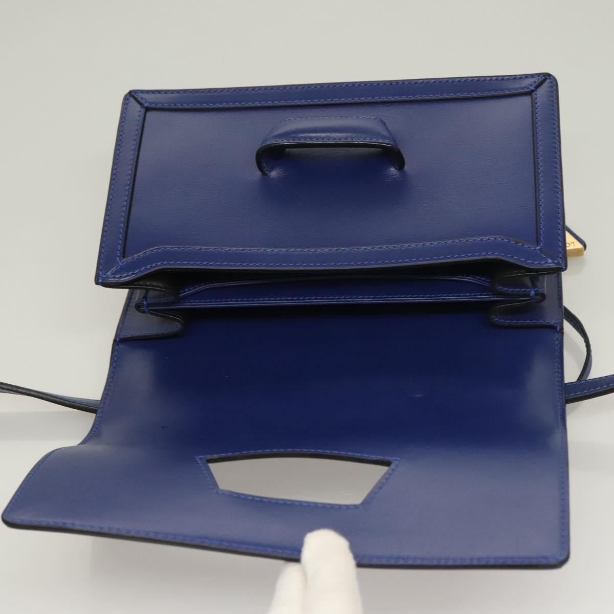 Loewe Barcelona Shoulder Bag Leather, BLUE, LEATHER, Shoulder bag