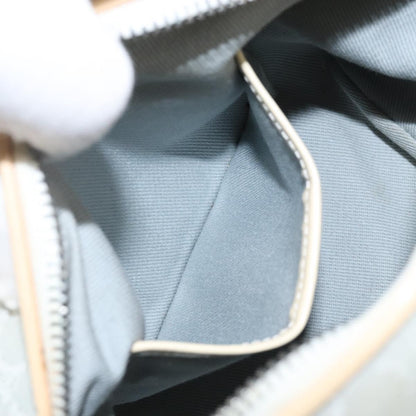 Celine Macadam Handbag Macadam with leather, SILVER, CANVAS, Handbag