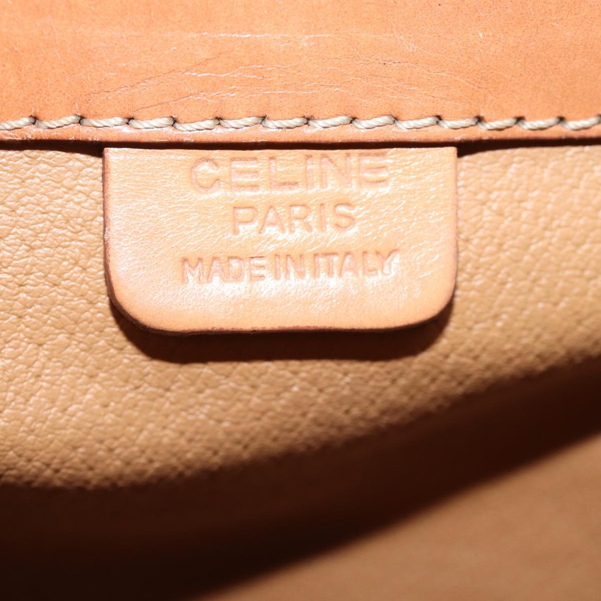 Celine Vintage Convertible Top Handle Bag Macadam Coated Canvas, BROWN, CANVAS, Handbag