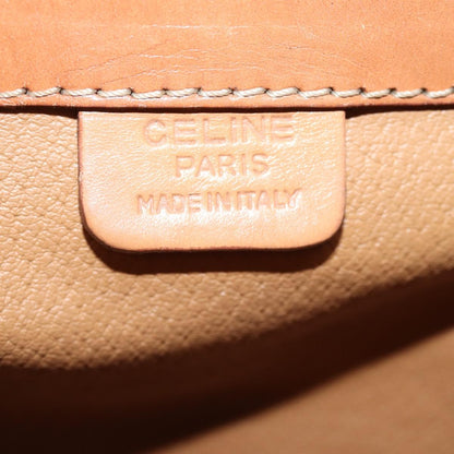 Celine Vintage Convertible Top Handle Bag Macadam Coated Canvas, BROWN, CANVAS, Handbag