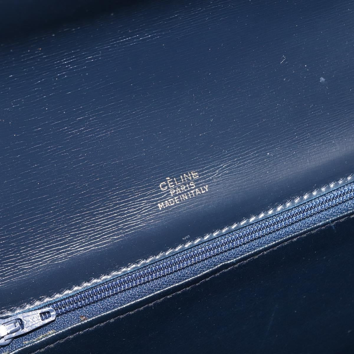 Celine C Sulky Shoulder bag Canvas and Leather, NAVY, CANVAS, Shoulder bag