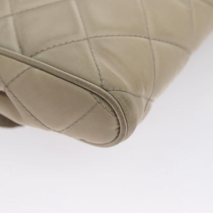 Prada Pushlock Chain Flap Bag Quilted Tessuto, BEIGE, NYLON, Shoulder bag