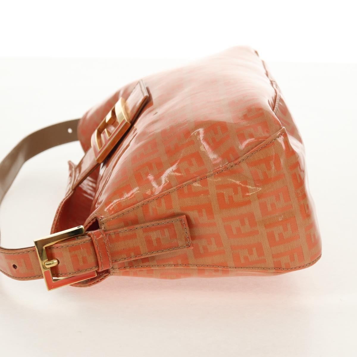 Fendi Mamma baguette Canvas, ORANGE, CANVAS, Shoulder bag