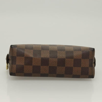 Louis Vuitton Cosmetic Pouch Damier, BROWN, CANVAS, Toiletry Case