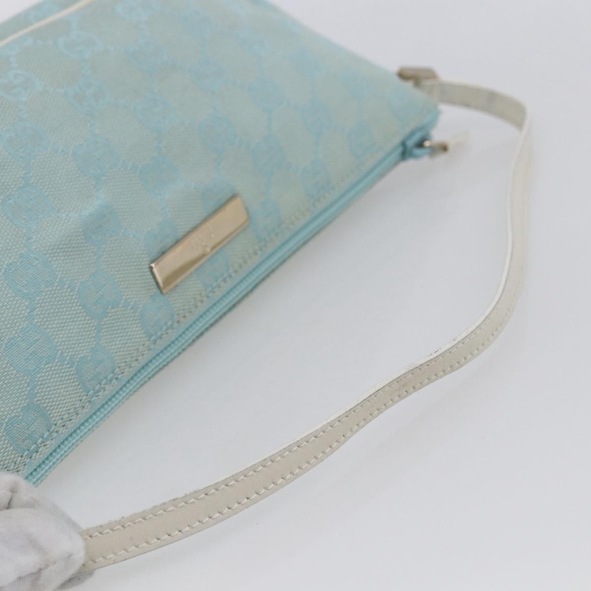 Gucci Vintage Boat Pochette GG Canvas, BLUE, CANVAS, Clutche & pouche