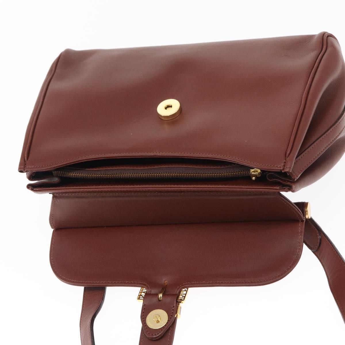 Valentino Garavani Vintage Handbag Leather, BURGUNDY, LEATHER, Handbag