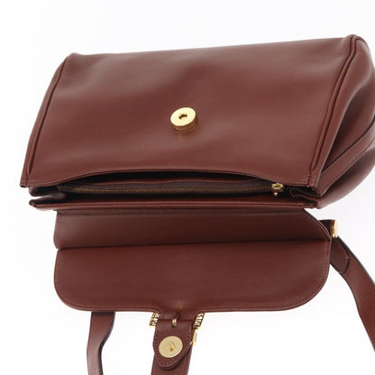 Valentino Garavani Vintage Handbag Leather, BURGUNDY, LEATHER, Handbag