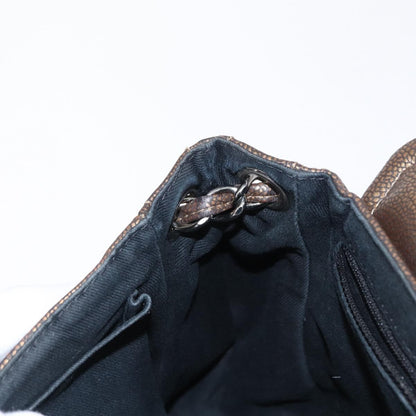 Chanel Timeless Half Moon Flap Bag Caviar, BROWN, LEATHER, Shoulder bag