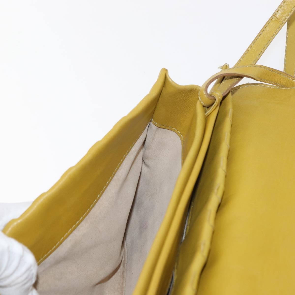 Bottega Veneta Intrecciato Leather, YELLOW, LEATHER, Shoulder bag