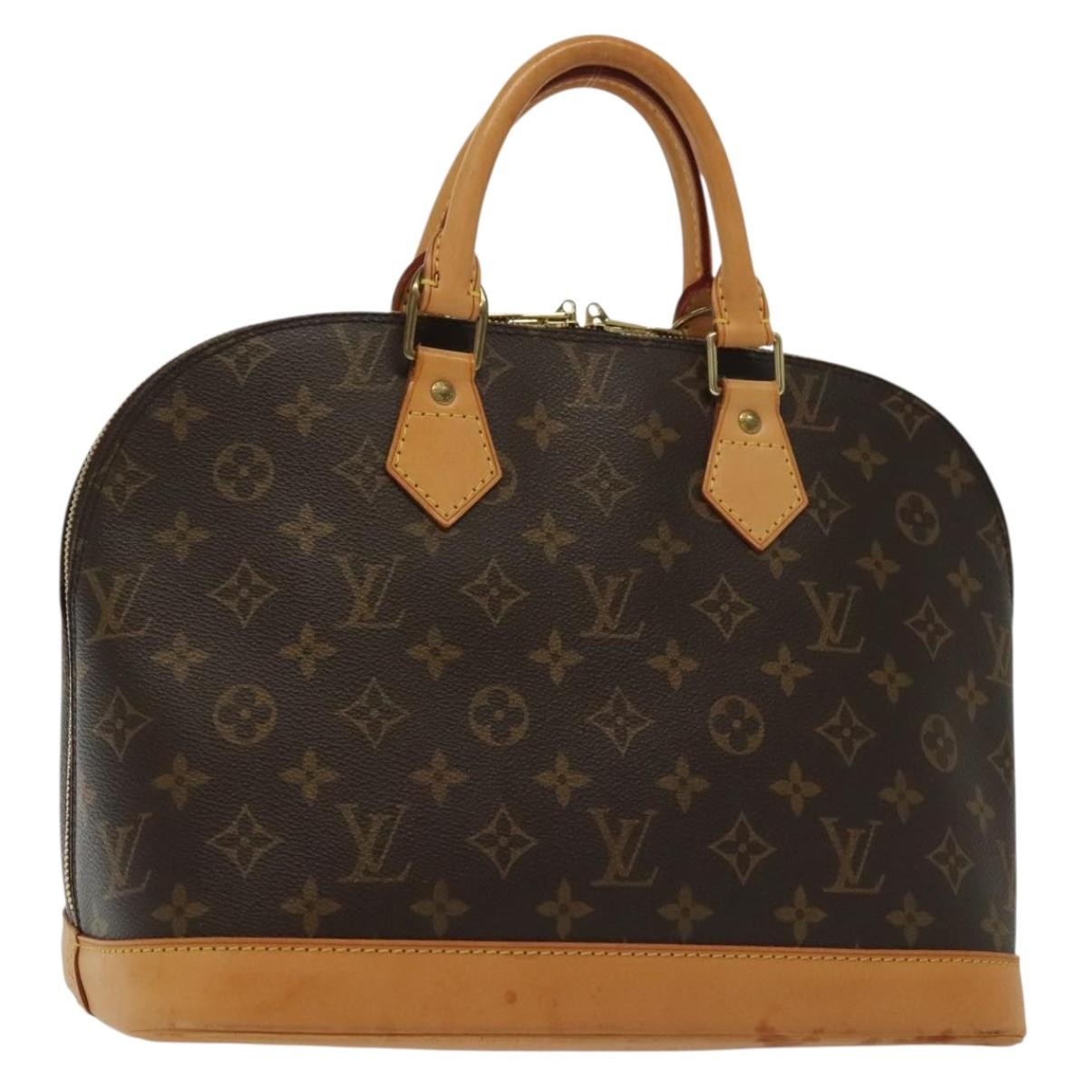Louis Vuitton Alma Handbag Monogram Canvas, BROWN, CANVAS, Handbag