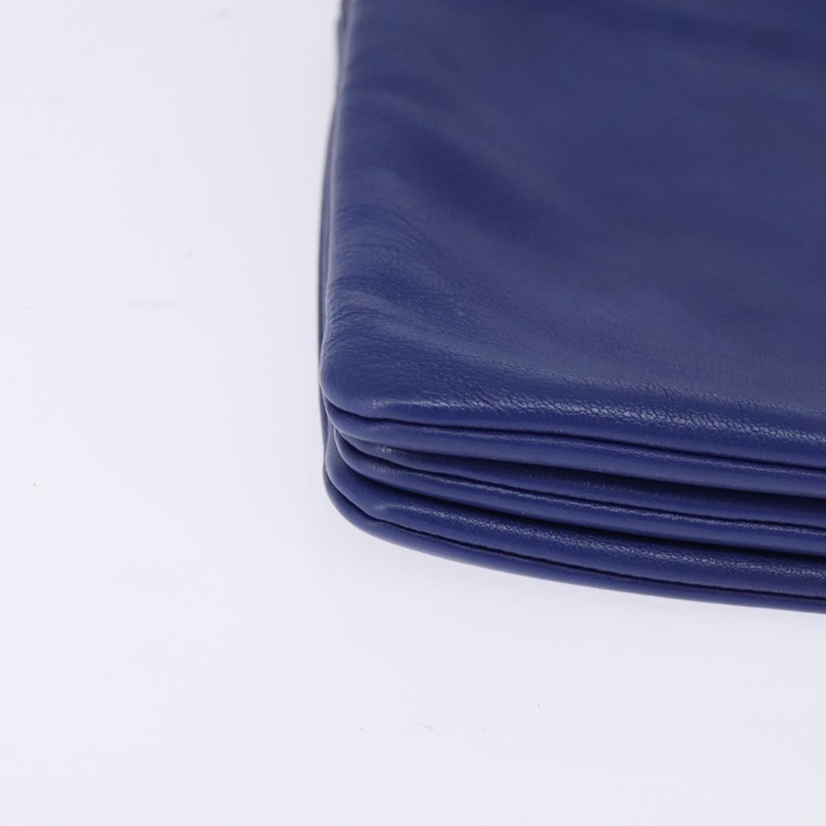 Celine Trio Crossbody Bag Leather, BLUE, LEATHER, Crossbody bag