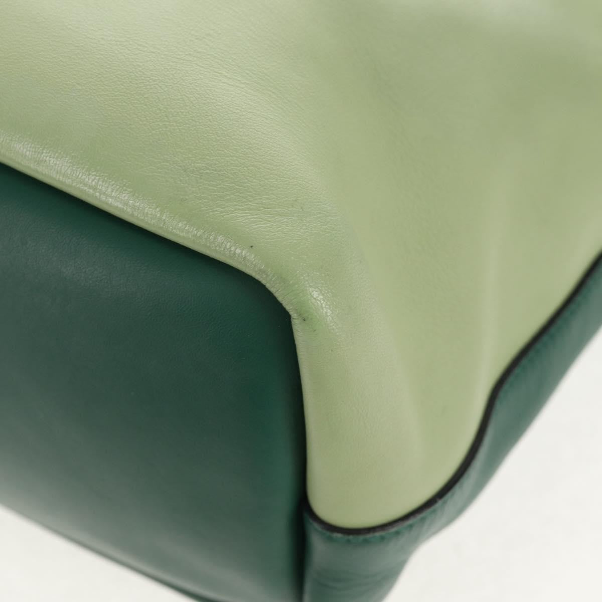 Chloe Bicolor Baylee Satchel Leather, GREEN, LEATHER, Handbag