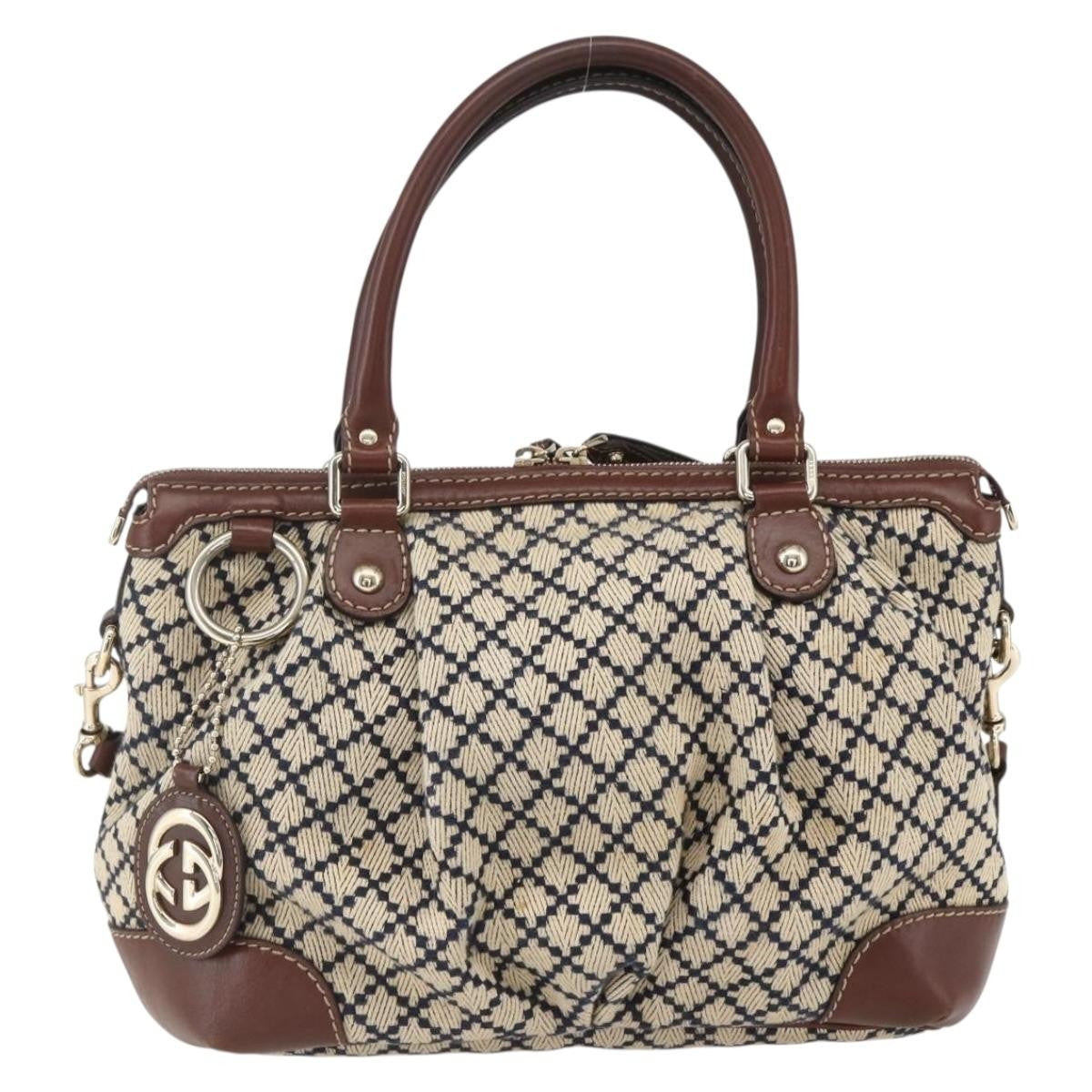 Gucci Sukey Top Handle Satchel Diamante Canvas, BEIGE, CANVAS, Handbag