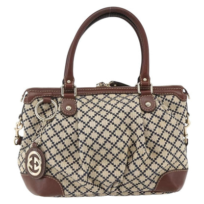 Gucci Sukey Top Handle Satchel Diamante Canvas, BEIGE, CANVAS, Handbag