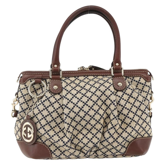 Gucci Sukey Top Handle Satchel Diamante Canvas, BEIGE, CANVAS, Handbag