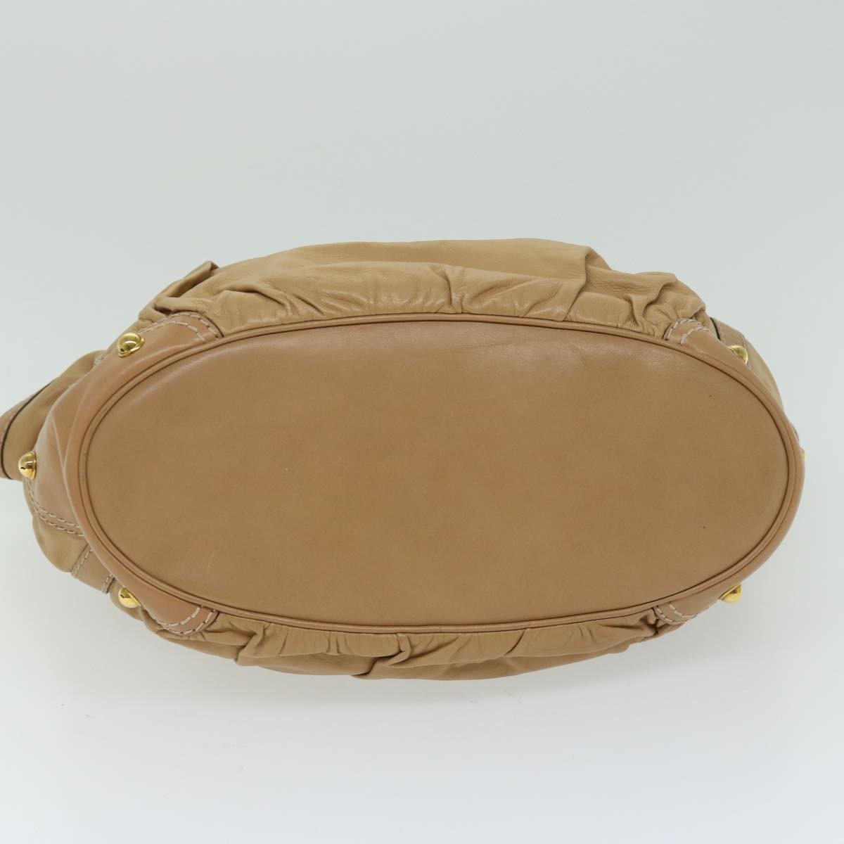 Gucci Vintage Horsebit Shoulder bag Leather, BEIGE, LEATHER, Shoulder bag