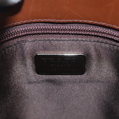 Prada Vintage Handbag Leather, BROWN, LEATHER, Handbag