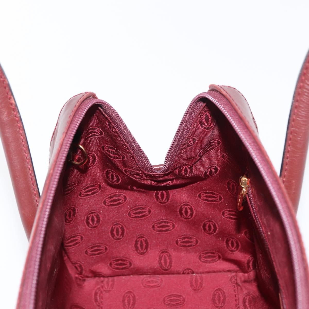 cartier Must De Cartier Leather, BURGUNDY, LEATHER, Handbag