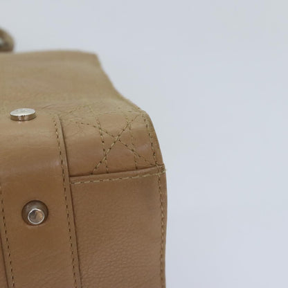 Christian Dior Lady Dior Soft Zip Tote Cannage Stitch Leather, BEIGE, LEATHER, Tote bag