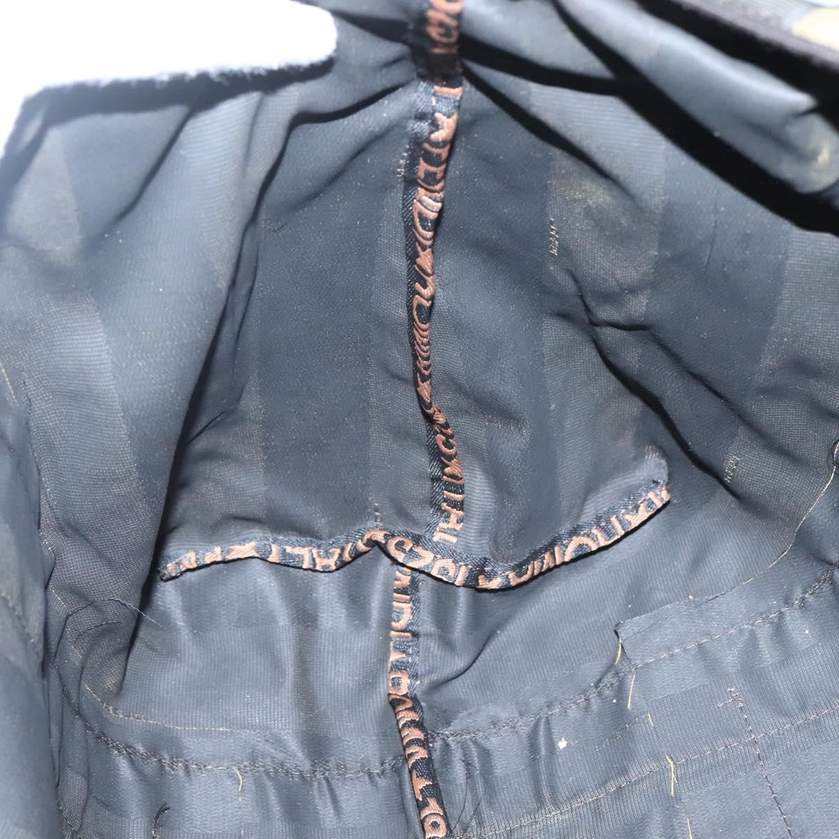 Fendi Vintage Logo Pequin Weekender Bag Canvas, BROWN, NYLON, Tote bag