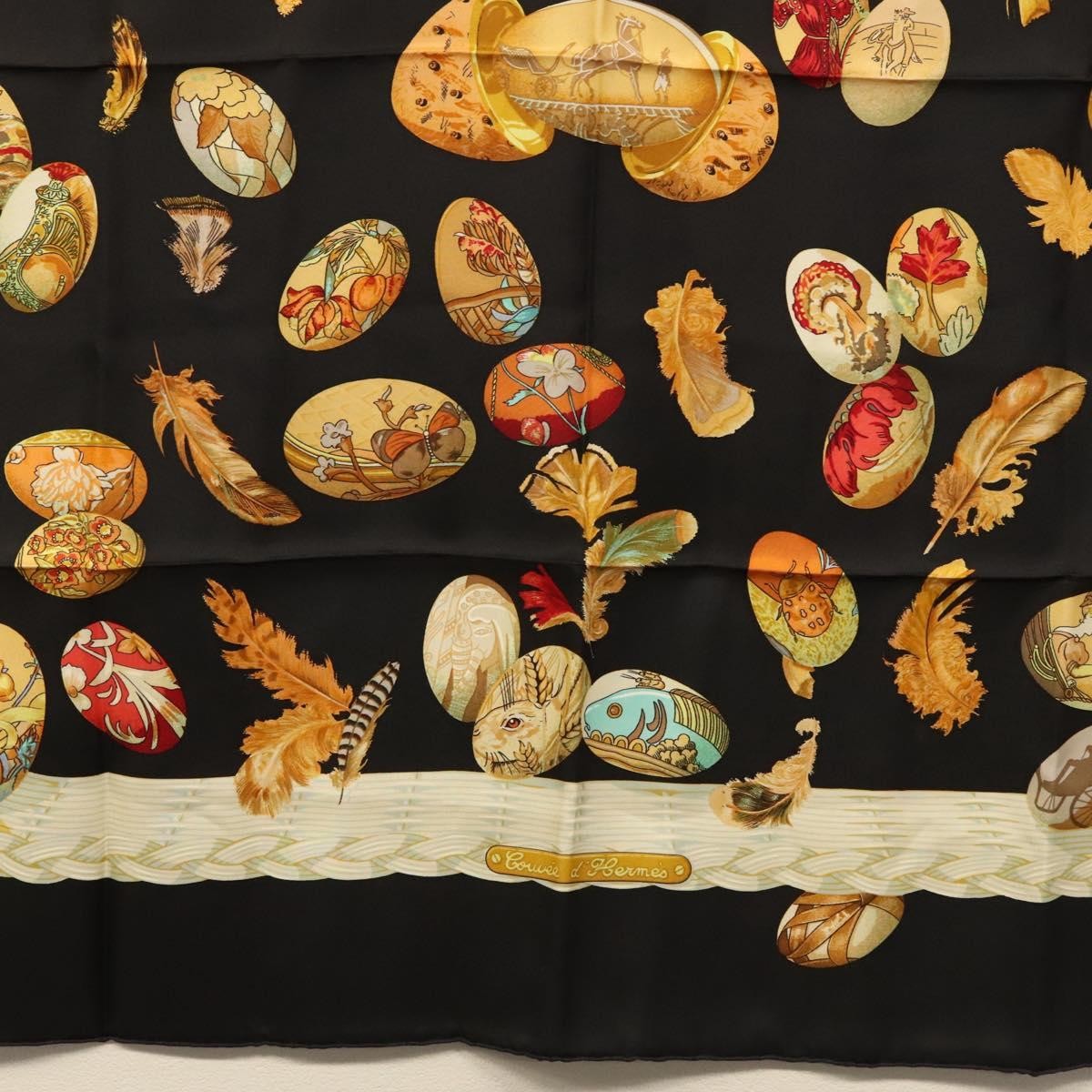 Hermes Carré 90 Silk multicolor, BLACK, SILK, Scarve & shawl