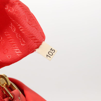 Prada Bow Tote Tessuto, ORANGE, NYLON, Handbag
