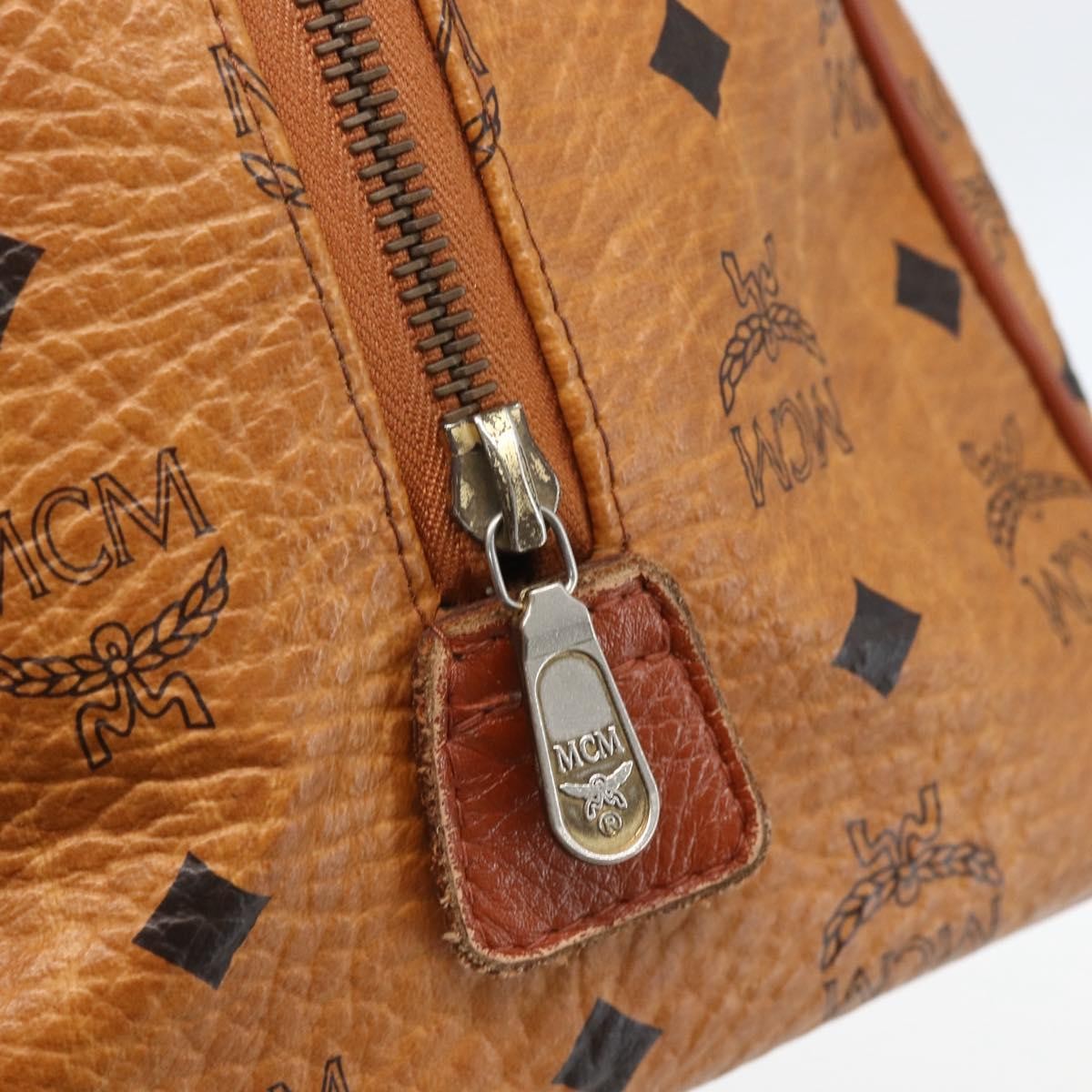 MCM Visetos logogramme Handbag Canvas and Leather, BROWN, CANVAS, Travel bag