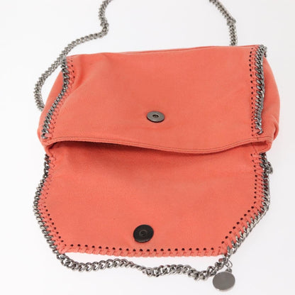 Stella McCartney Falabella Fold Over Flap Crossbody Bag Shaggy Deer, ORANGE, POLYESTER, Shoulder bag