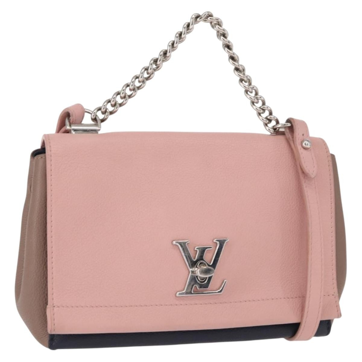 Louis Vuitton Lockme II Handbag Leather, PINK, LEATHER, Shoulder bag