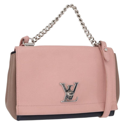 Louis Vuitton Lockme II Handbag Leather, PINK, LEATHER, Shoulder bag